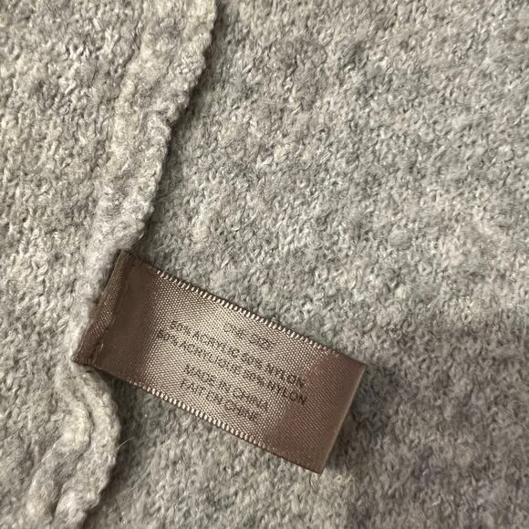 Look By M Gray Knit Soft Oversized Open Style Cardigan Sweater Pockets One Size - Picture 7 of 12